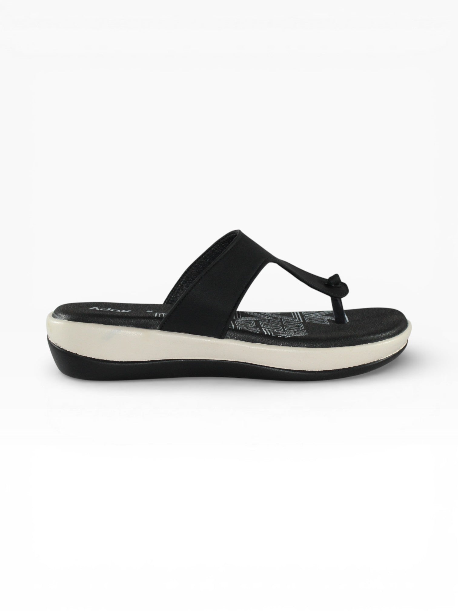 "Aztec Noir" Toe-Post Sandal – Black