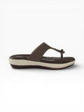 "Aztec Mocha" Toe-Post Sandal – Brown