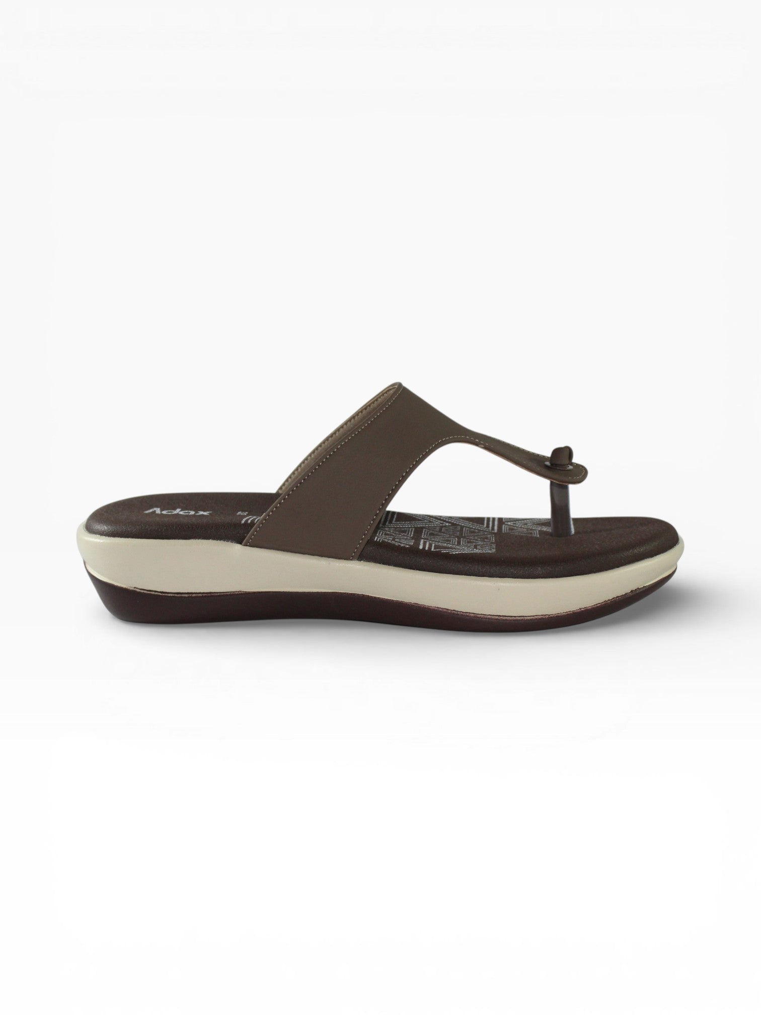 "Aztec Mocha" Toe-Post Sandal – Brown