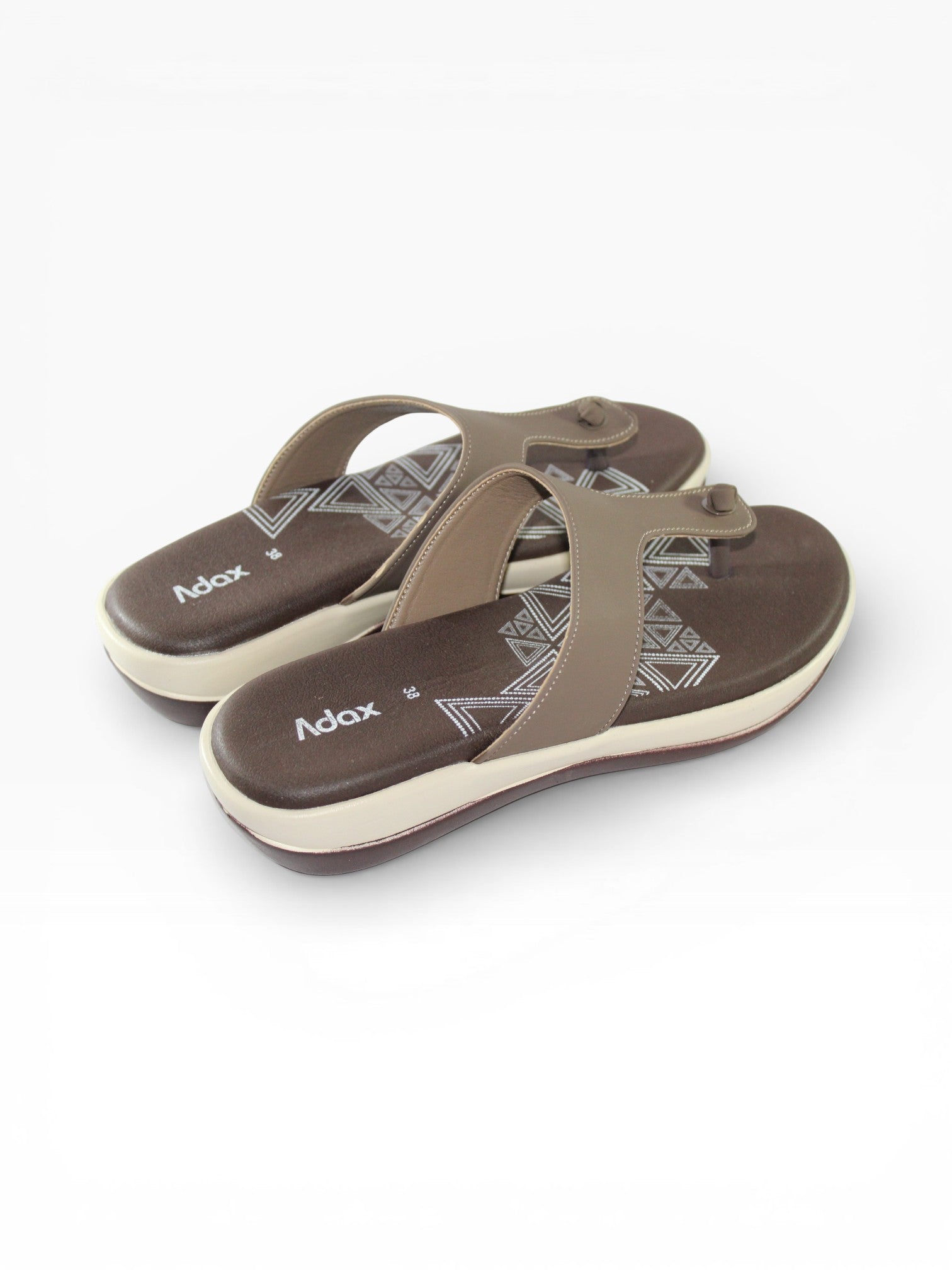 "Aztec Mocha" Toe-Post Sandal – Brown