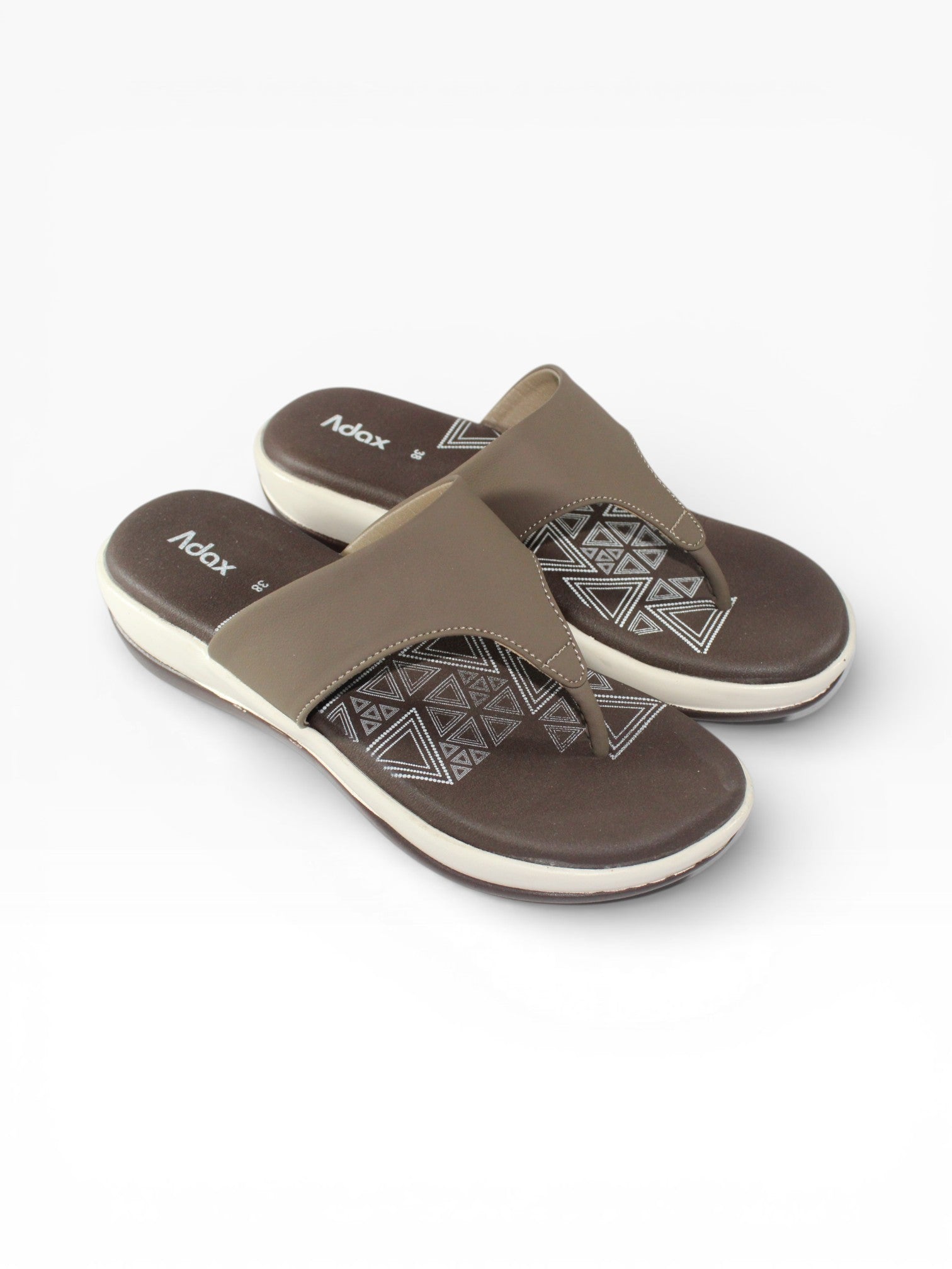 "Aztec Earth" Toe-Post Sandal – Brown