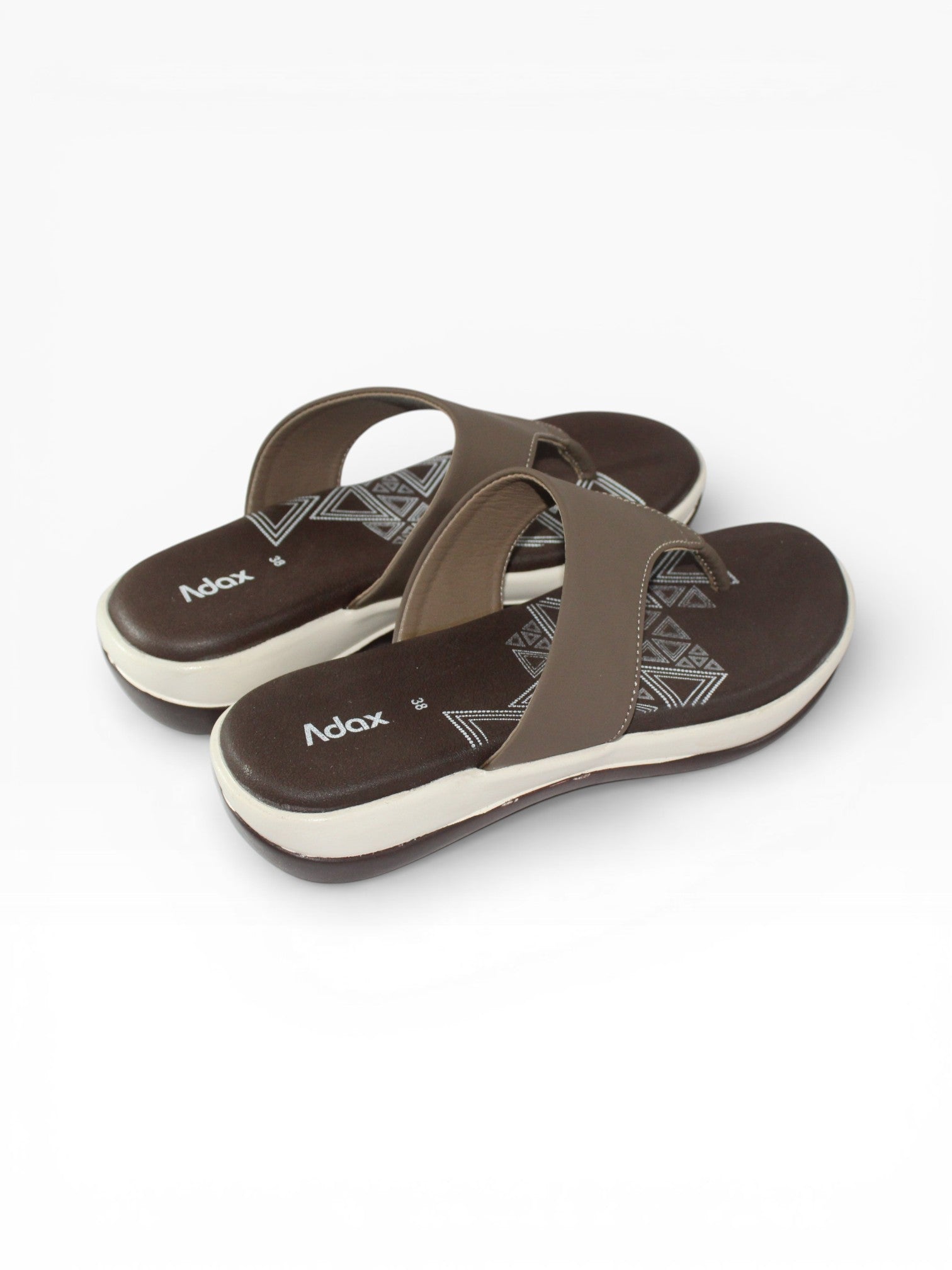 "Aztec Earth" Toe-Post Sandal – Brown