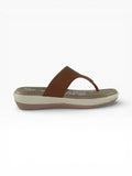 Aztec Dune" Toe-Post Sandal – Tan