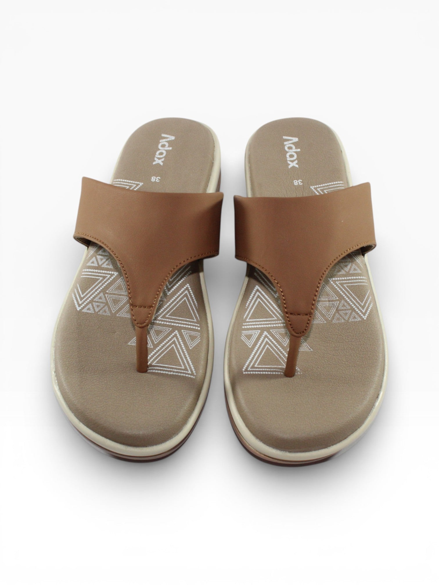 Aztec Dune" Toe-Post Sandal – Tan