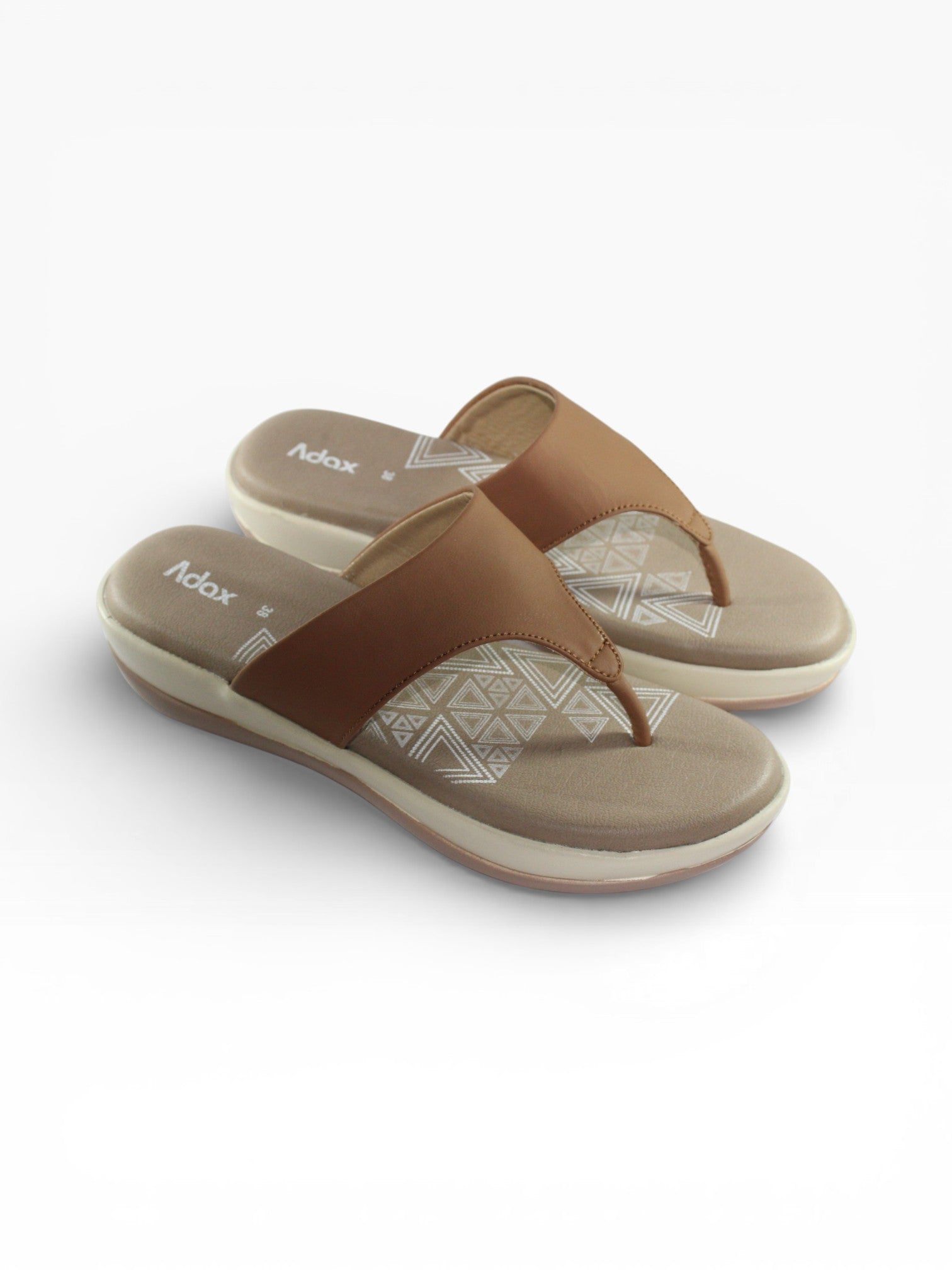 Aztec Dune" Toe-Post Sandal – Tan