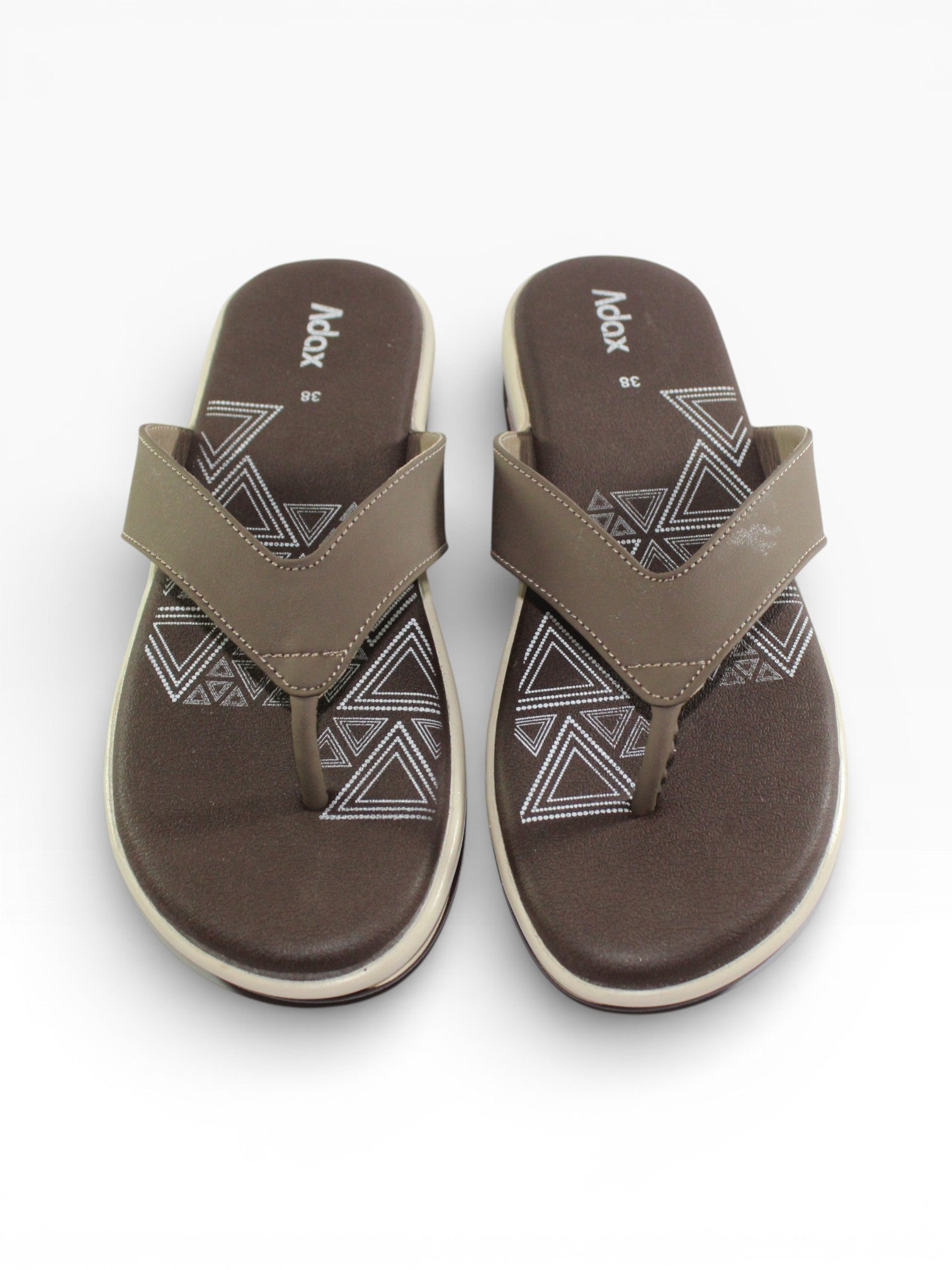 "Aztec Terra" Toe-Post Sandal – Brown