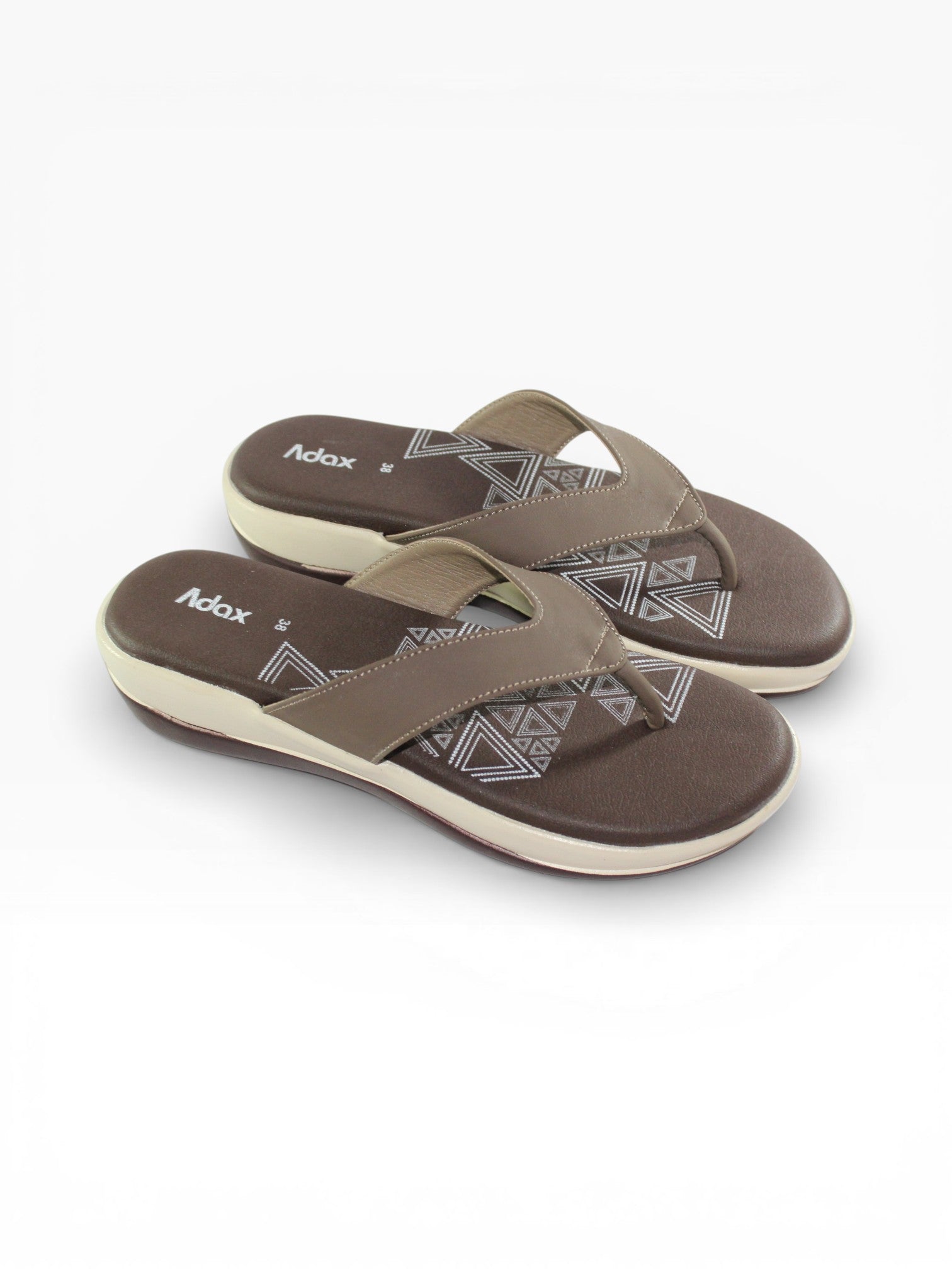 "Aztec Terra" Toe-Post Sandal – Brown