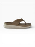 "Cheddar Stud" Toe-Post Platform Sandal – Cheddar Brown
