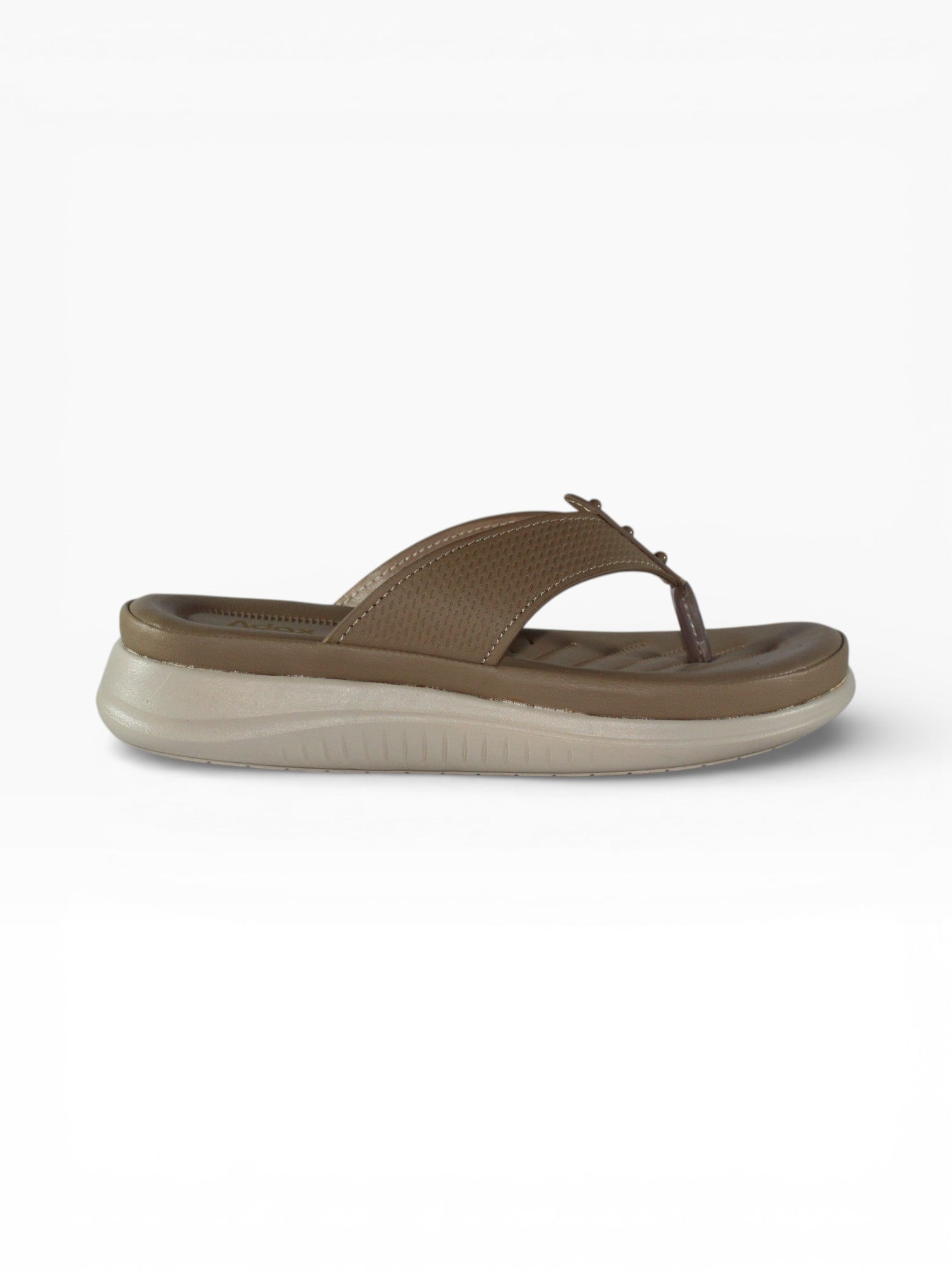 "Cheddar Stud" Toe-Post Platform Sandal – Cheddar Brown