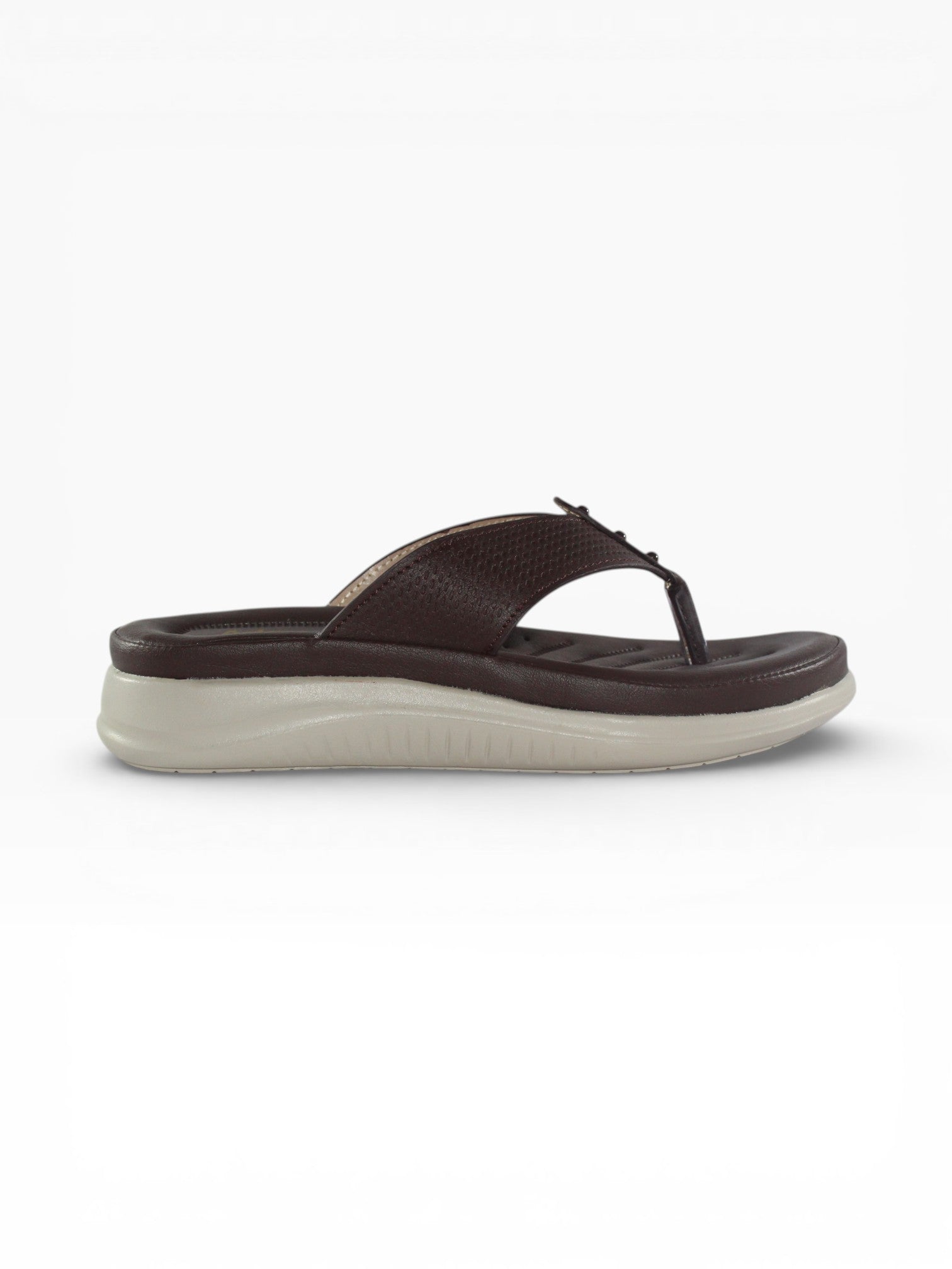 "Dark Cherry Stud" Toe-Post Platform Sandal – Dark Cherry