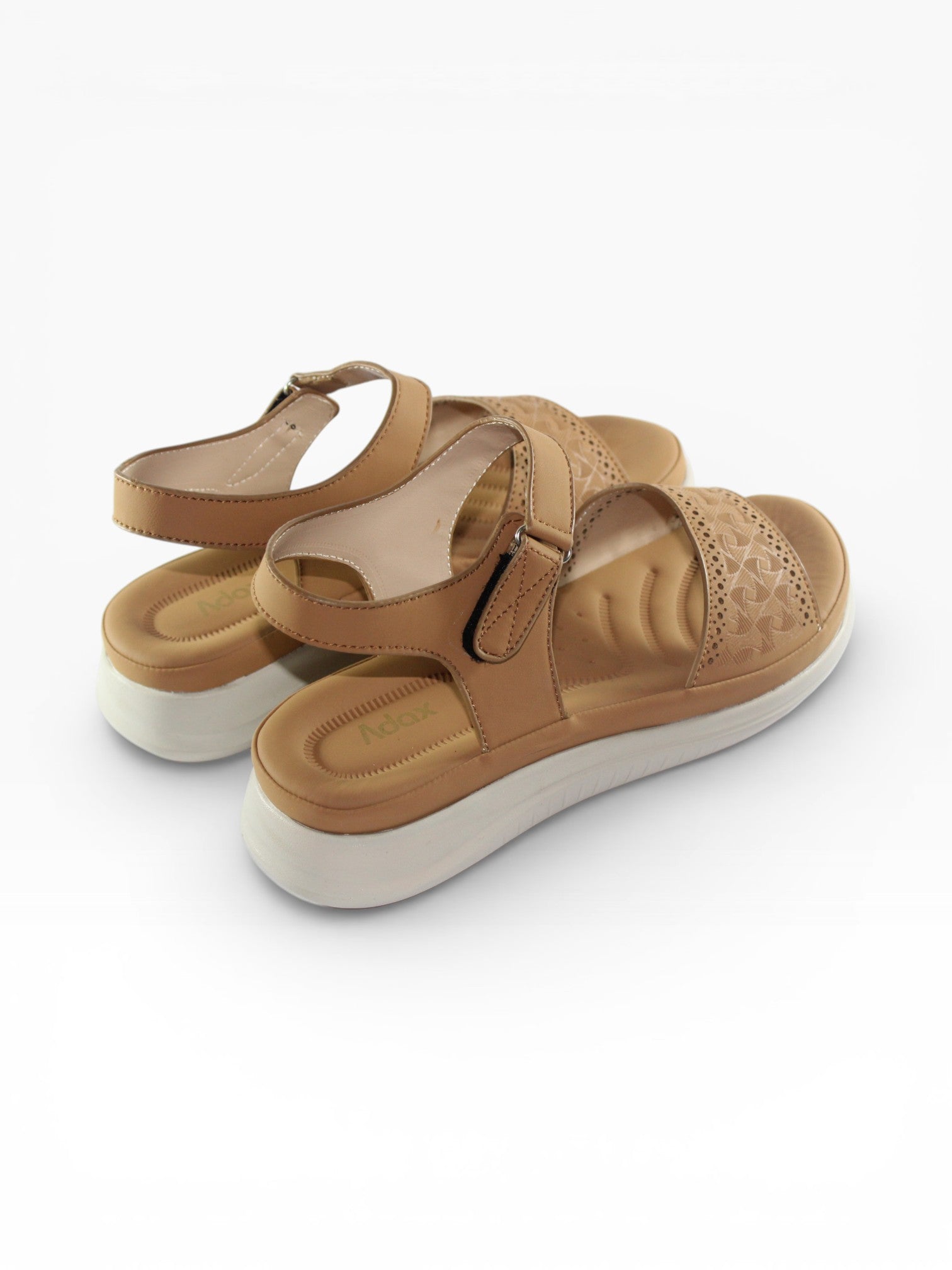 "Sahara Lattice" Back-Strap Sandal – Beige