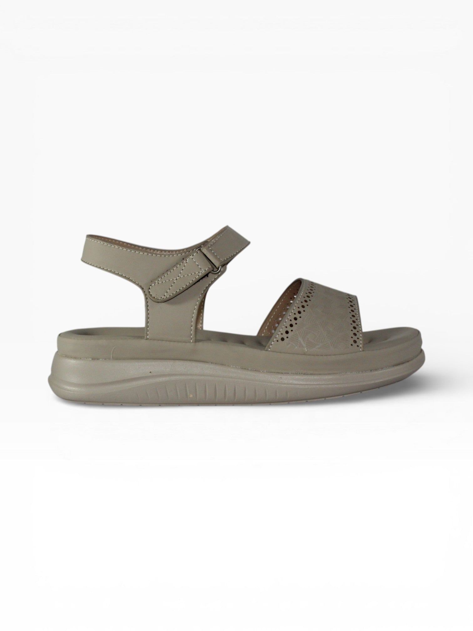 "Pearl Lattice" Back-Strap Sandal – Cream