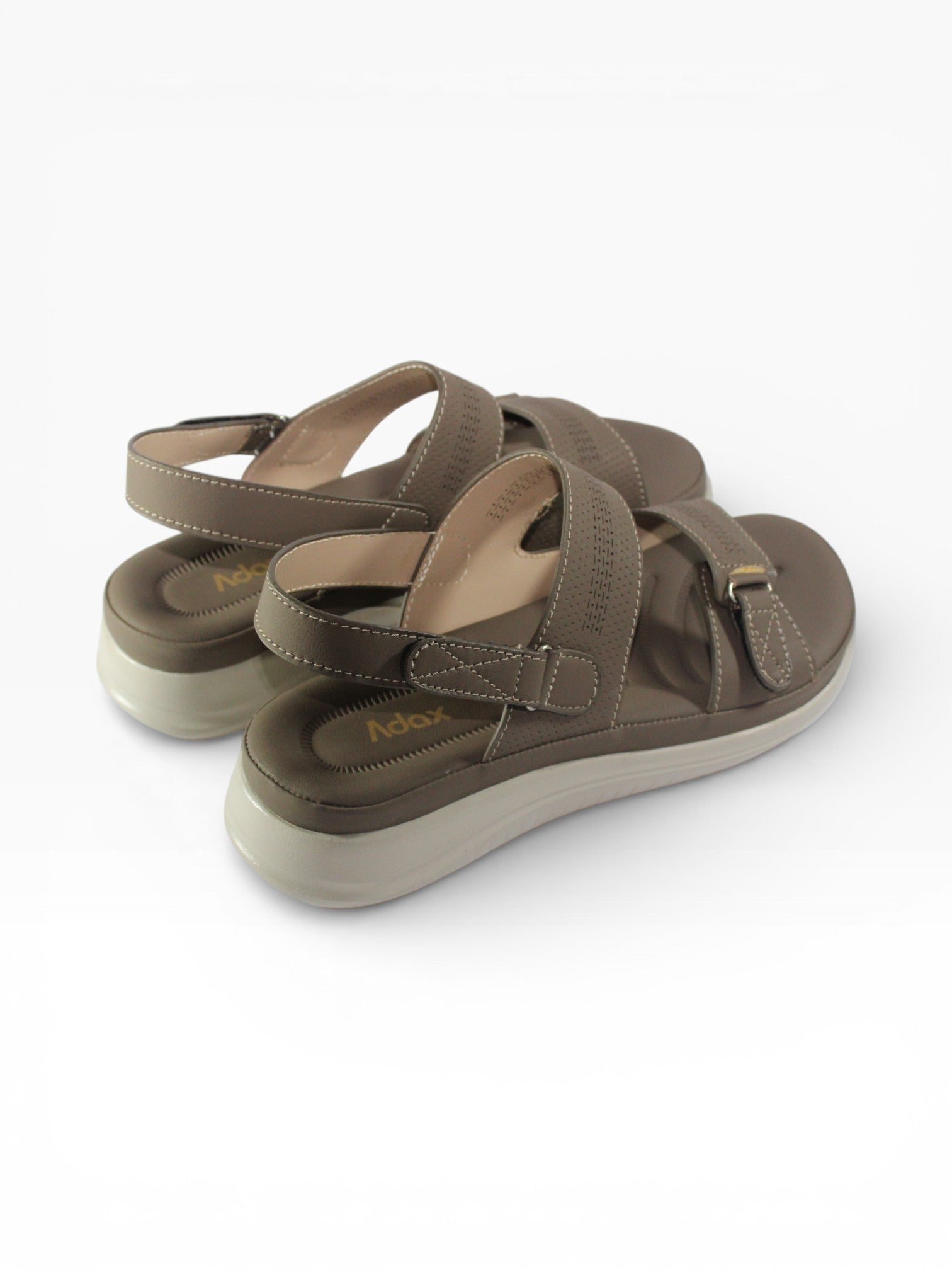 "Khaki Sport" Double-Strap Back-Strap Sandal – Cheddar Brown